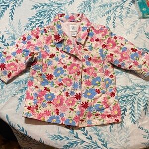GAP Floral Pink and Blue Jacket